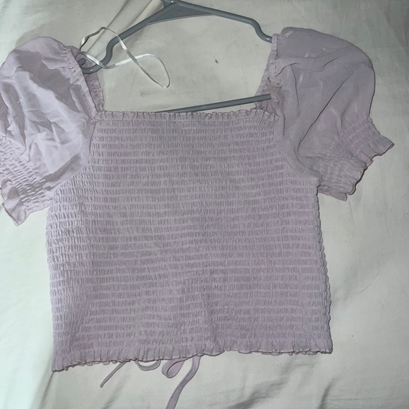 Purple stretchy fairy-like crop top. - Picture 3 of 3